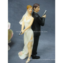Высокое качество супер секси шпион" свадьба невеста и жених торт Топпер фигурка